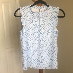 Lilly Pulitzer XXS Cambria Top Blue Dot